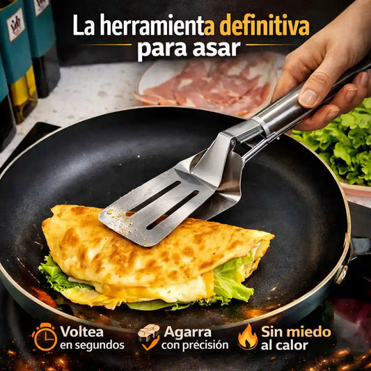 GrillMaster® | Pinza Multifunción 2 en1 Acero Inoxidable