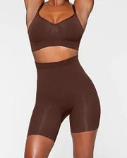 Pantalones cortos de cintura alta sin costuras que levantan la cadera